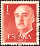 Spain - 1960 - General Franco - 1 PTA - Rojo - Dictator, Army General - Edifil 1290 - 0